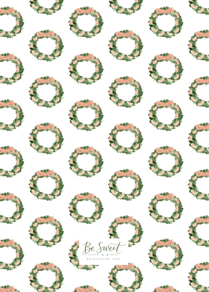 Peach-wreath-border