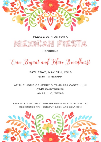 Mexican Fiesta invitation