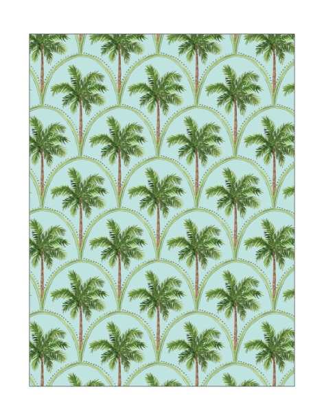 palm trees on a bright green background